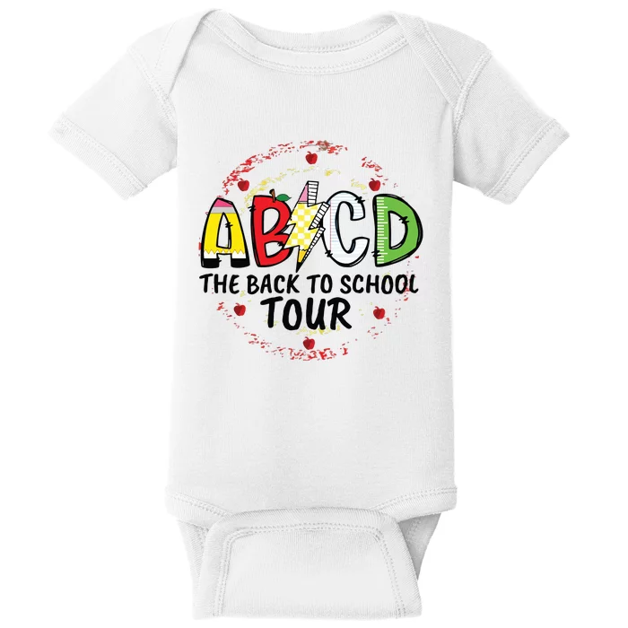 Back To School For Teachers Abcd Teacher Baby Bodysuit