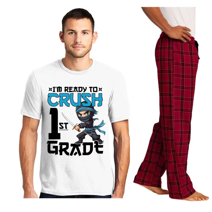 Back To School Im Ready To Crush 1St Grade Ninja First Day Gift Pajama Set