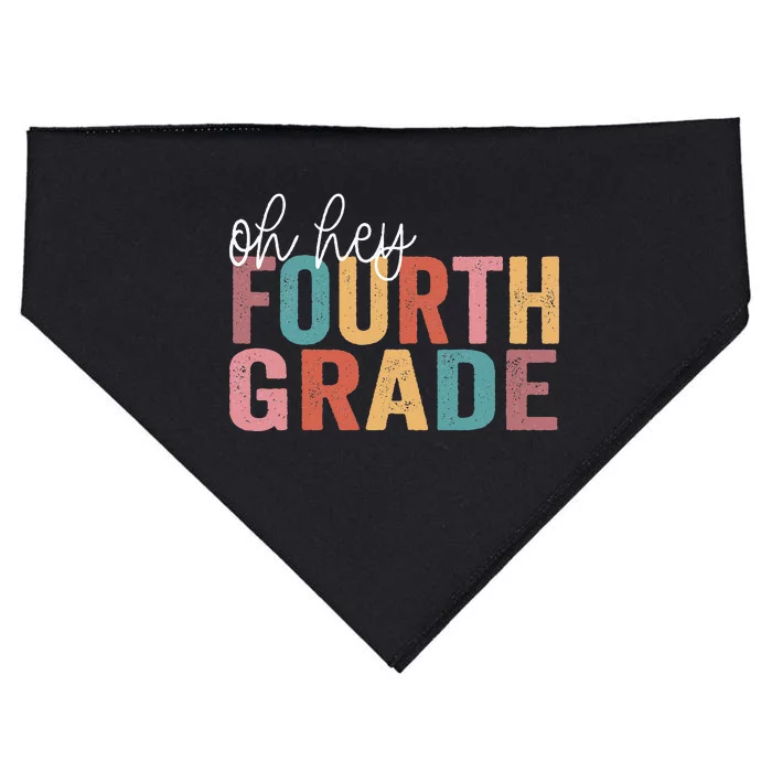 Back To School Students Teacher Oh Hey 4th Fourth Grade USA-Made Doggie Bandana