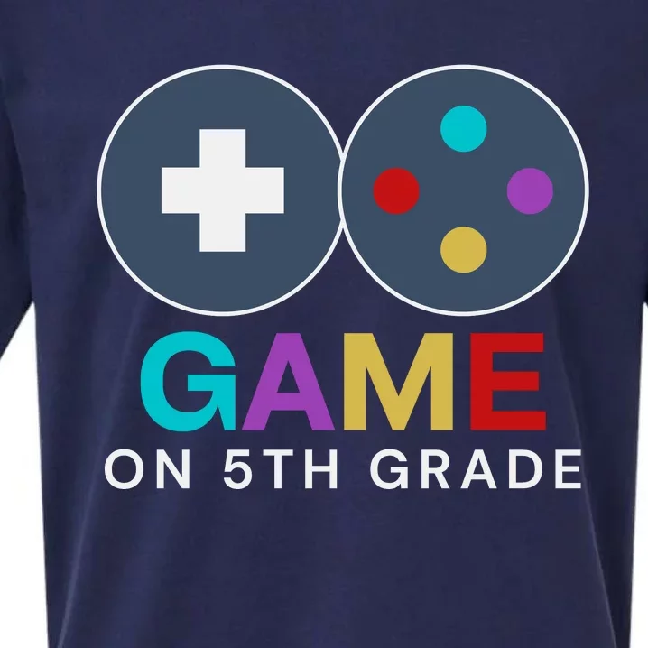 Back To School Game On 5th Grade Funny Gamer Sueded Cloud Jersey T-Shirt