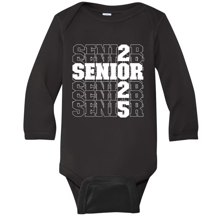 Back To School Officially A Senior Senior Class Of 2025 Baby Long Sleeve Bodysuit