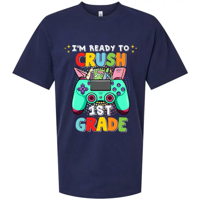 Back To School Im Ready To Crush 1St Grade Video Game Meaningful Gift Sueded Cloud Jersey T-Shirt