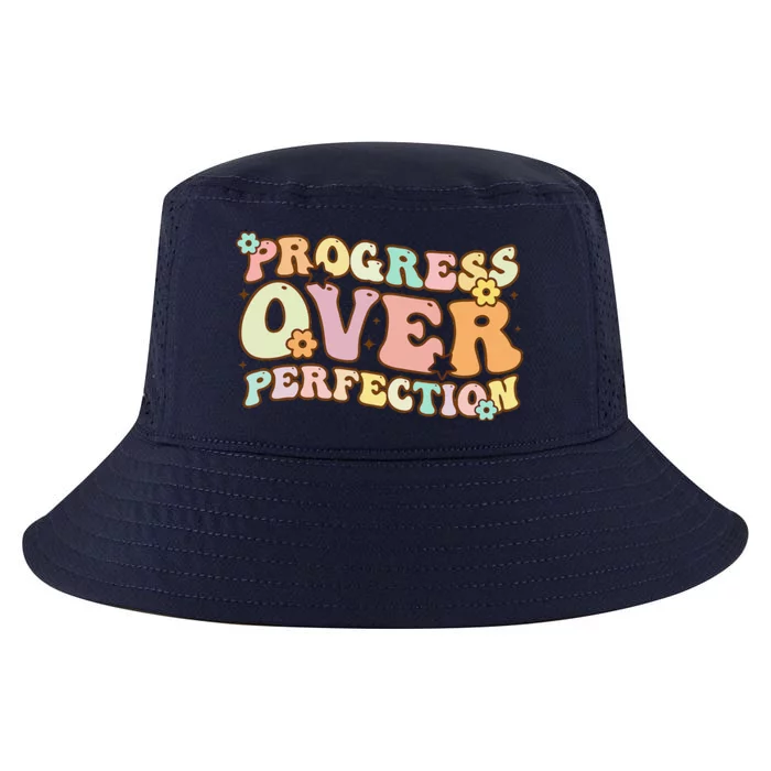 Back To School Progress Over Perfection Motivational Gifts Cool Comfort Performance Bucket Hat