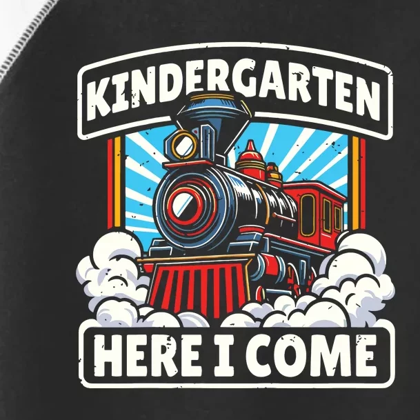 Back To School Kindergarten Here I Come Train Boy Girl Toddler Fine Jersey T-Shirt