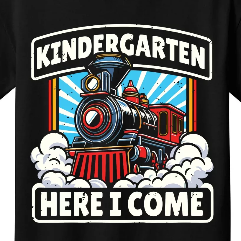 Back To School Kindergarten Here I Come Train Boy Girl Kids T-Shirt