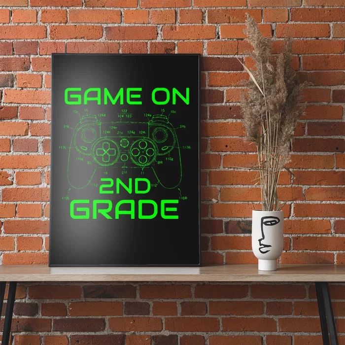 Back To School Game On 2nd Grade Funny Gamer Poster