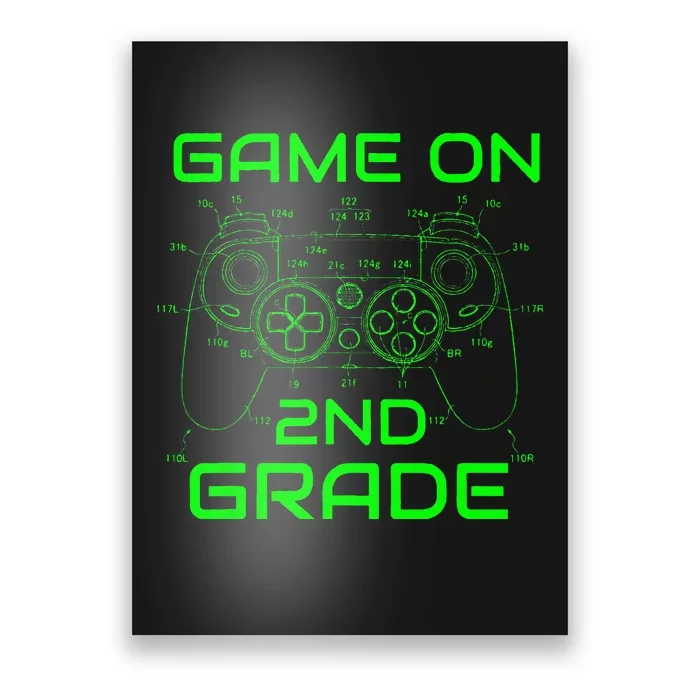 Back To School Game On 2nd Grade Funny Gamer Poster