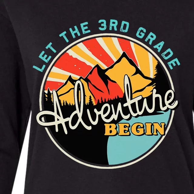 Back To School Let The 3rd Grade Adventure Begin Third Grade Womens Cotton Relaxed Long Sleeve T-Shirt