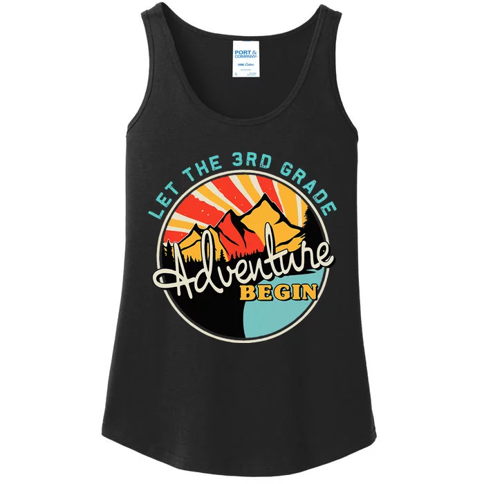 Back To School Let The 3rd Grade Adventure Begin Third Grade Ladies Essential Tank