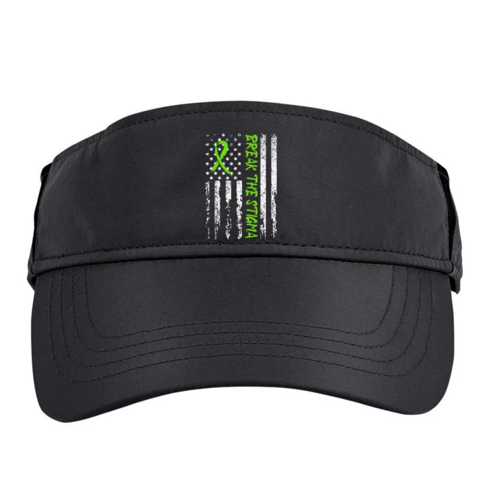 Break The Stigma Green Mental Health Awareness Adult Drive Performance Visor