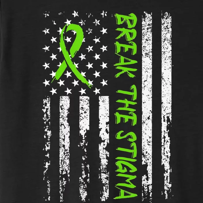 Break The Stigma Green Mental Health Awareness ChromaSoft Performance T-Shirt