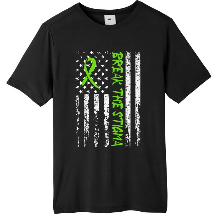 Break The Stigma Green Mental Health Awareness ChromaSoft Performance T-Shirt