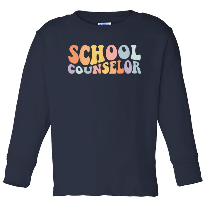 Back To School School Guidance Counselor Teacher Student Toddler Long Sleeve Shirt