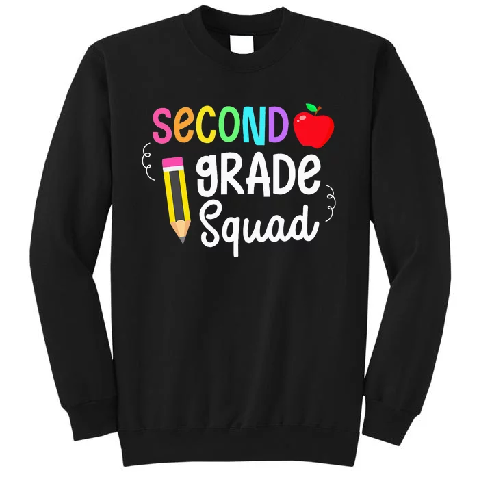 Back To School 2nd Grade Squad 2nd Graders Crew Team Funny Tall Sweatshirt