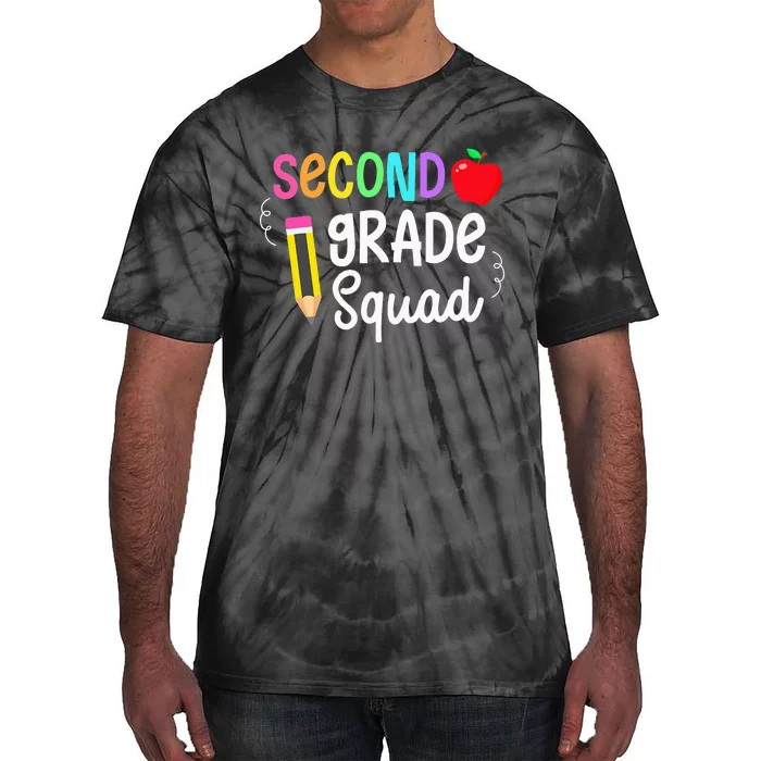 Back To School 2nd Grade Squad 2nd Graders Crew Team Funny Tie-Dye T-Shirt