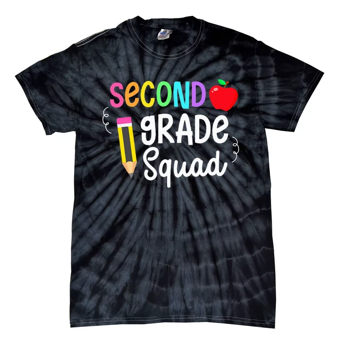 Back To School 2nd Grade Squad 2nd Graders Crew Team Funny Tie-Dye T-Shirt