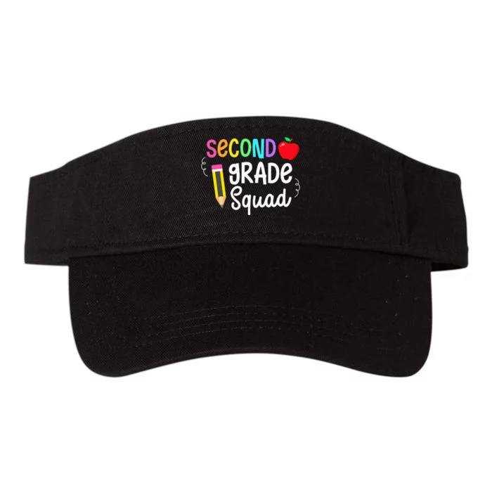 Back To School 2nd Grade Squad 2nd Graders Crew Team Funny Valucap Bio-Washed Visor