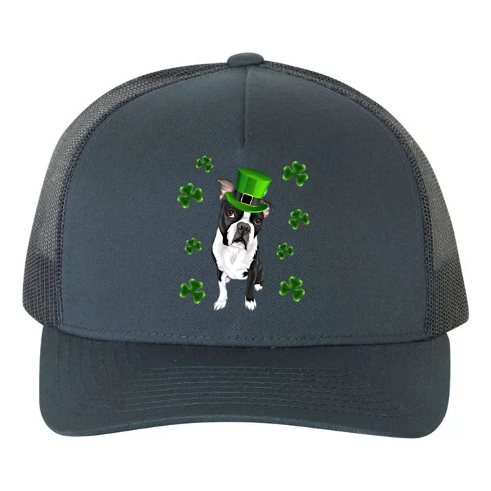 Boston Terrier St Patrick's Day Leprechaun Irish Dog Mom Gift Yupoong Adult 5-Panel Trucker Hat