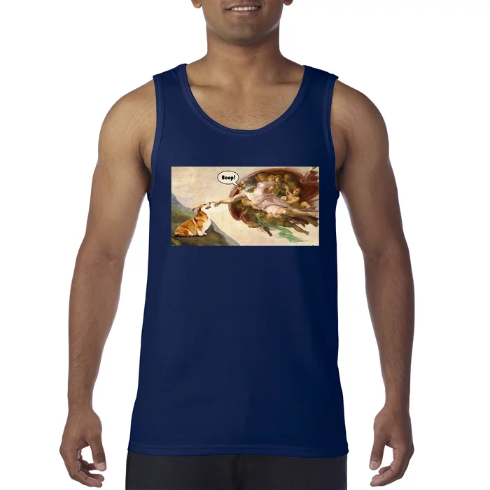 Boop The Snoot Of Welsh Corgi Funny Korgi Dog Meme Tank Top