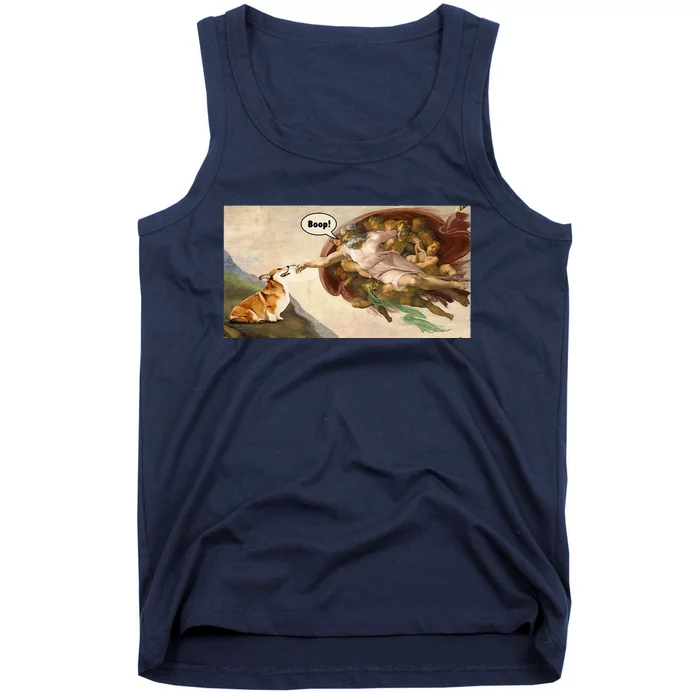 Boop The Snoot Of Welsh Corgi Funny Korgi Dog Meme Tank Top