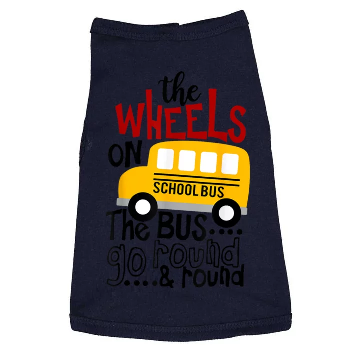 Back To School Funny The WHEELS On The BUS Toddlers Kids Boy Doggie Tank