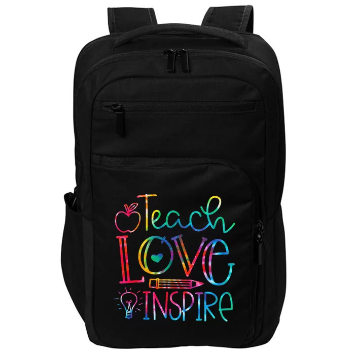 Back To School Teach Love Inspire Teaching Kindness Teacher Impact Tech Backpack