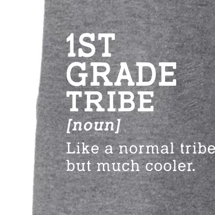 Back To School 1st Grade Tribe Teacher First Grade Team Gift Doggie 3-End Fleece Hoodie