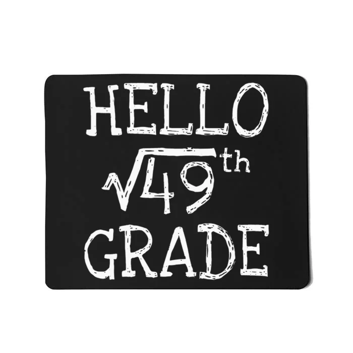 Back To School 7th Grade Square Root Of 49 Math Kids Teacher Mousepad