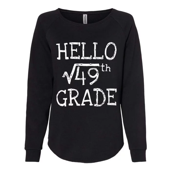 Back To School 7th Grade Square Root Of 49 Math Kids Teacher Womens California Wash Sweatshirt