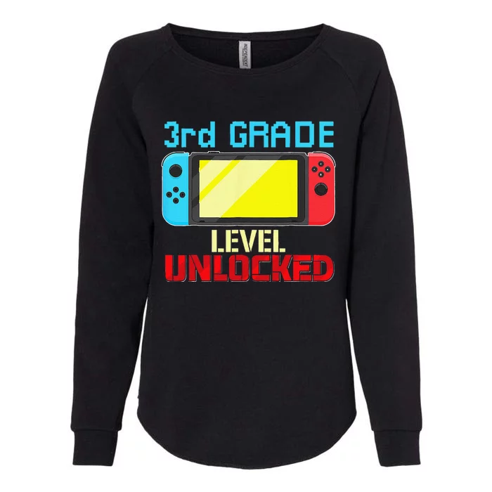 Back To School Video Gamer 3rd Grade Level Unlocked Womens California Wash Sweatshirt