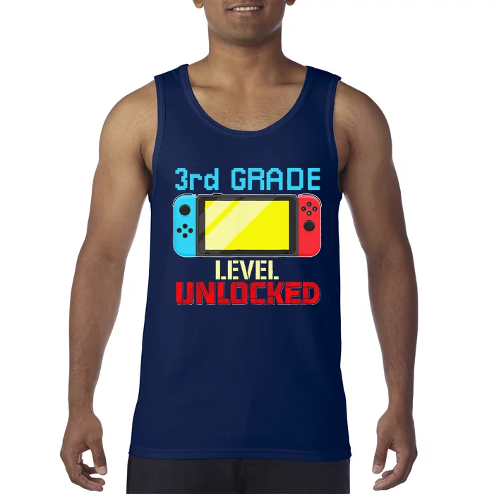 Back To School Video Gamer 3rd Grade Level Unlocked Tank Top