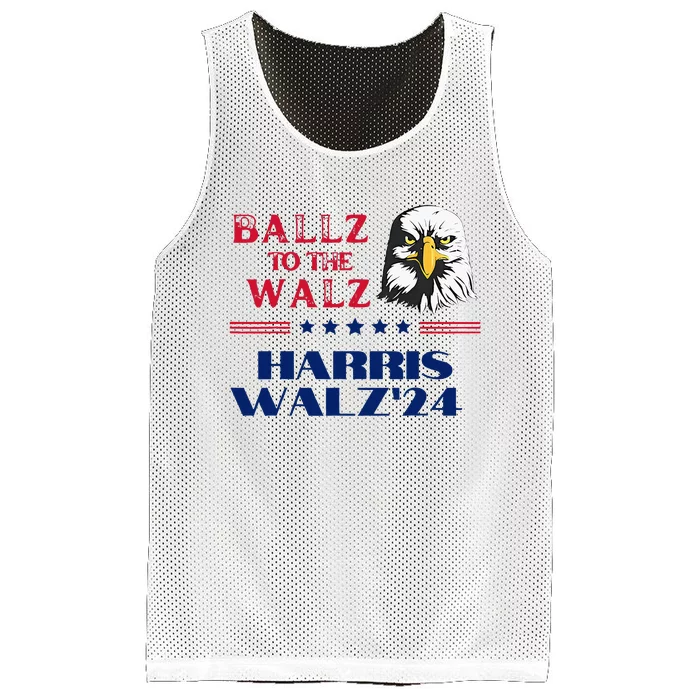 Ballz To The Walz Harris Waltz 2024 Election Mesh Reversible Basketball Jersey Tank