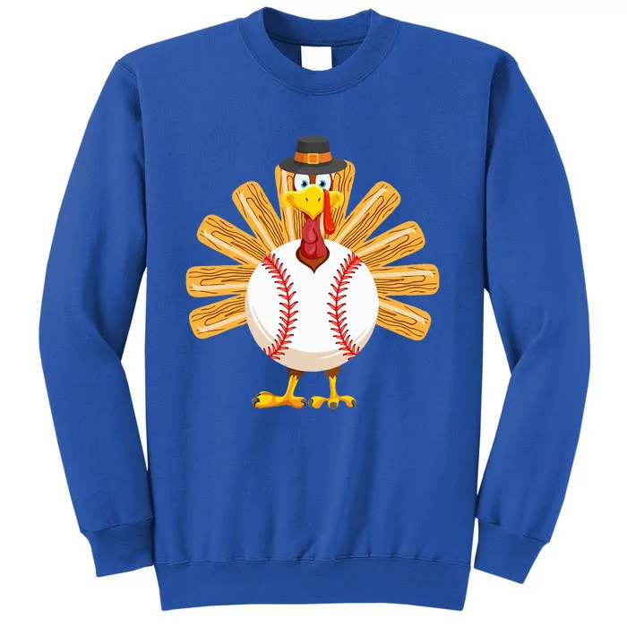 Baseball Turkey Thanksgiving Mom Tall Sweatshirt