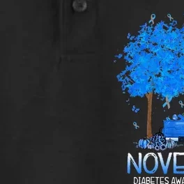 Blue Tree Truck Pumpkin November Diabetes Awareness Month Dry Zone Grid Performance Polo