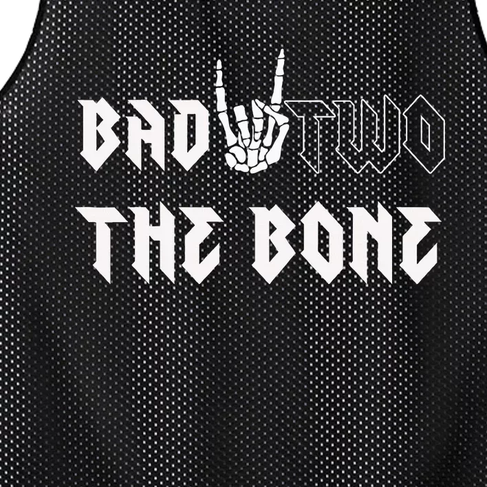 Bad Two The Bone Birthday 2nd 2 Years Old Birthday Boy Girl Mesh Reversible Basketball Jersey Tank