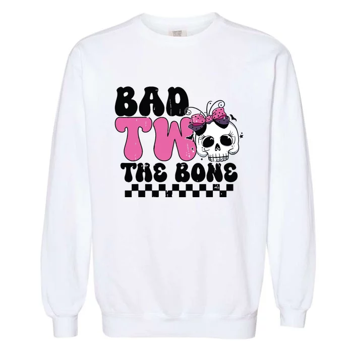 Bad Two The Bone Birthday 2nd Halloween Birthday Garment-Dyed Sweatshirt