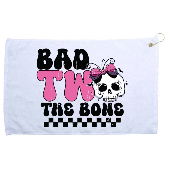 Bad Two The Bone Birthday 2nd Halloween Birthday Grommeted Golf Towel