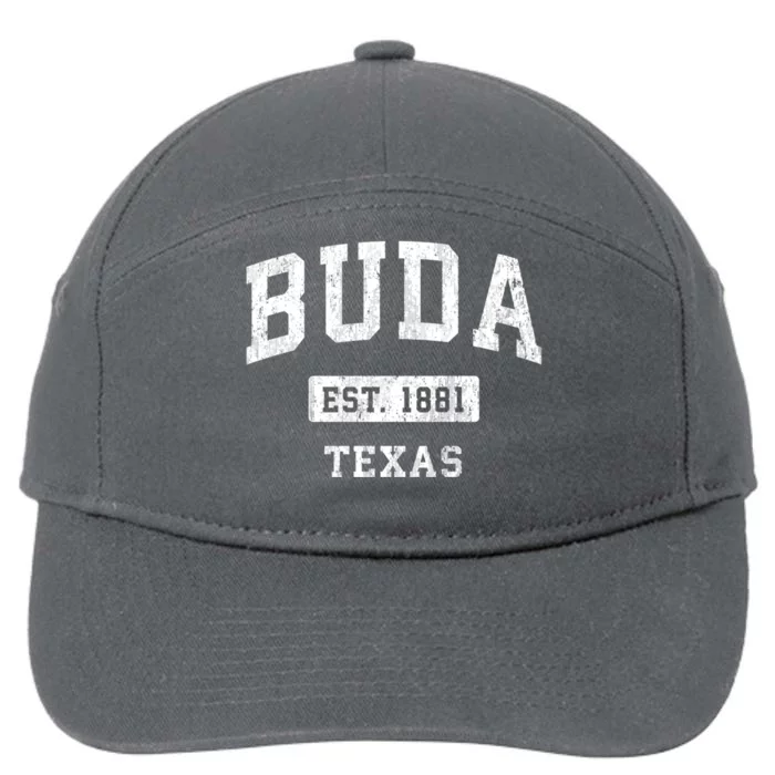 Buda Texas Tx Vintage Sports Established 7-Panel Snapback Hat