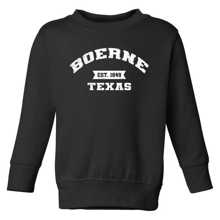 Boerne Texas Tx Vintage Athletic Sports Toddler Sweatshirt