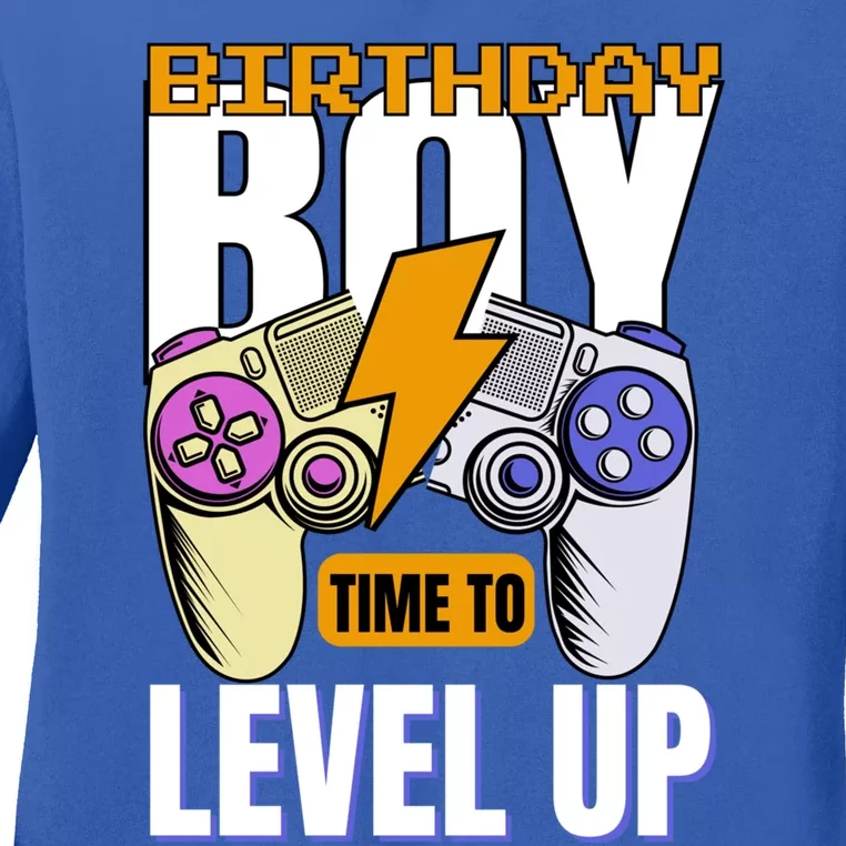 Birthday Time To Level Up Video Game Birthday Gamer Gift Ladies Long Sleeve Shirt