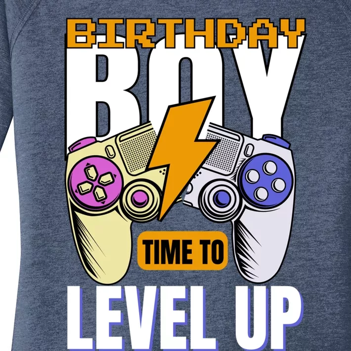 Birthday Time To Level Up Video Game Birthday Gamer Gift Women's Perfect Tri Tunic Long Sleeve Shirt