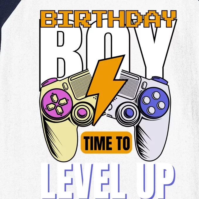 Birthday Time To Level Up Video Game Birthday Gamer Gift Baseball Sleeve Shirt