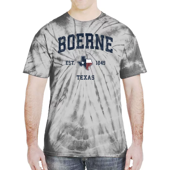 Boerne Texas Tx Vintage State Flag Sports Tie-Dye T-Shirt