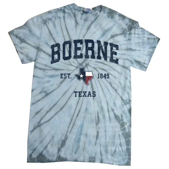 Boerne Texas Tx Vintage State Flag Sports Tie-Dye T-Shirt