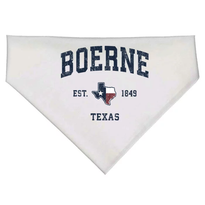 Boerne Texas Tx Vintage State Flag Sports USA-Made Doggie Bandana