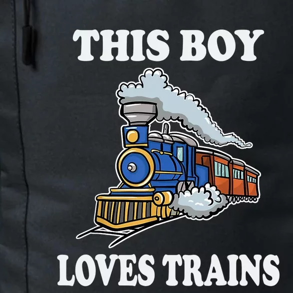 Boy Toddlers This Boy Loves Trains Wagon Lover Gifts Daily Commute Backpack