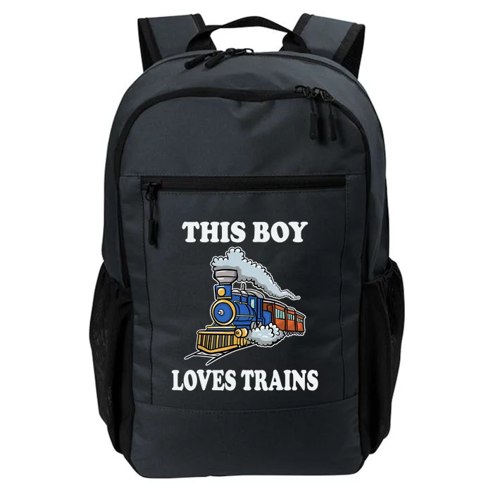 Boy Toddlers This Boy Loves Trains Wagon Lover Gifts Daily Commute Backpack