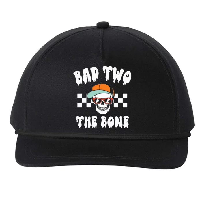 Bad To The Bone Skeleton Halloween Two Birthday Snapback Five-Panel Rope Hat