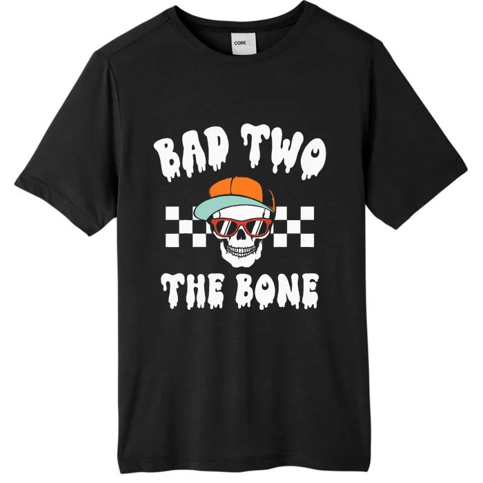 Bad To The Bone Skeleton Halloween Two Birthday ChromaSoft Performance T-Shirt