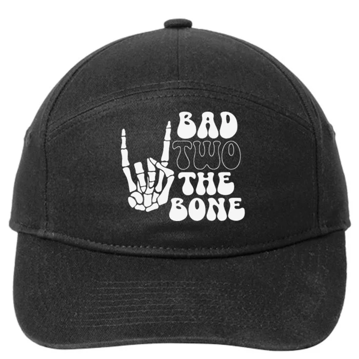 Bad Two The Bone Birthday 2nd 2 Years Old Birthday Gift 7-Panel Snapback Hat